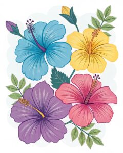 tropical hawaiian flower clipart 1