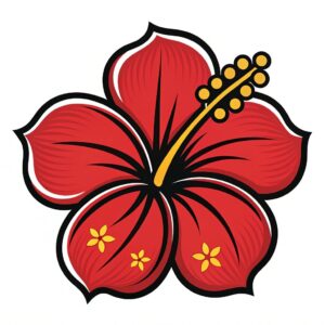 tropical hawaiian flower clipart 3