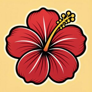 tropical hawaiian flower clipart 5