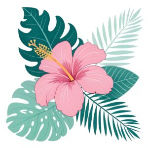 tropical hawaiian flower clipart 8