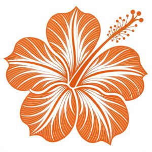 tropical hawaiian flower clipart 9