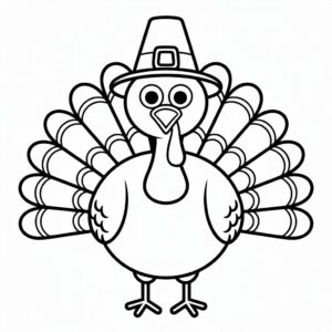 turkey black and white clipart 1