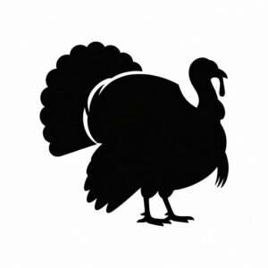 turkey black and white clipart 1