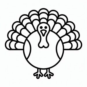 turkey black and white clipart 10