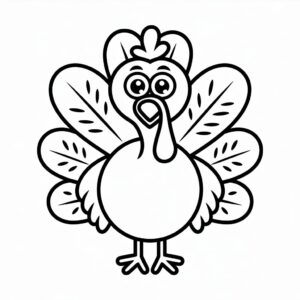 turkey black and white clipart 11