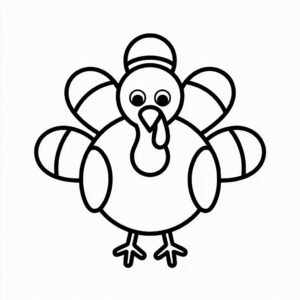 turkey black and white clipart 12