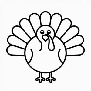 turkey black and white clipart 12