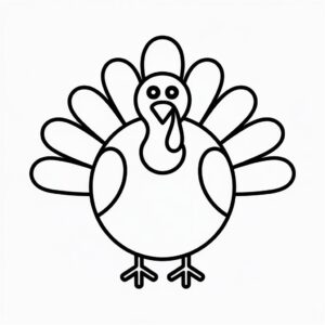 turkey black and white clipart 13