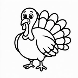 turkey black and white clipart 13