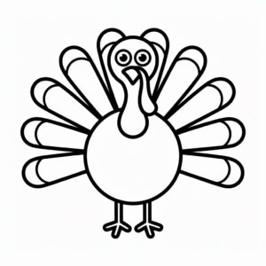 turkey black and white clipart 14