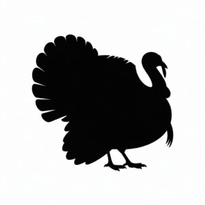 turkey black and white clipart 2 1