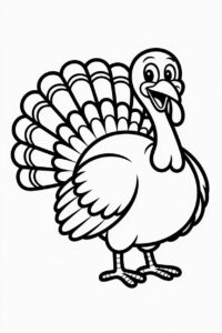 turkey black and white clipart 2
