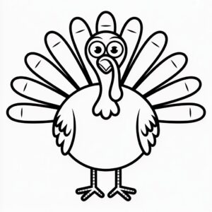 turkey black and white clipart 4