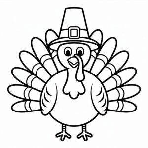 turkey black and white clipart 5