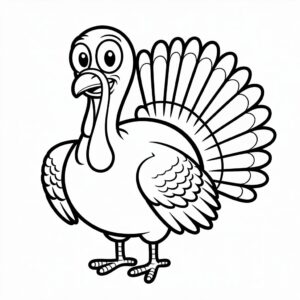 turkey black and white clipart 7