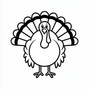 turkey black and white clipart 8