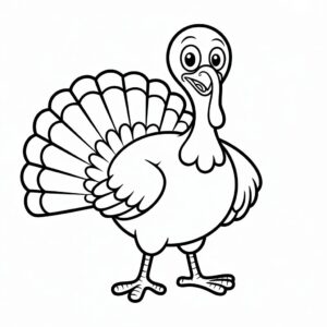 turkey black and white clipart 8