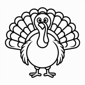 turkey black and white clipart 9