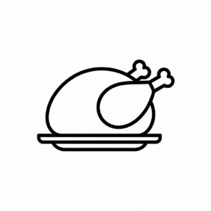 turkey black and white clipart 9