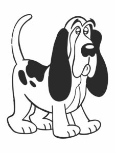 weiner dog clipart black and white 2