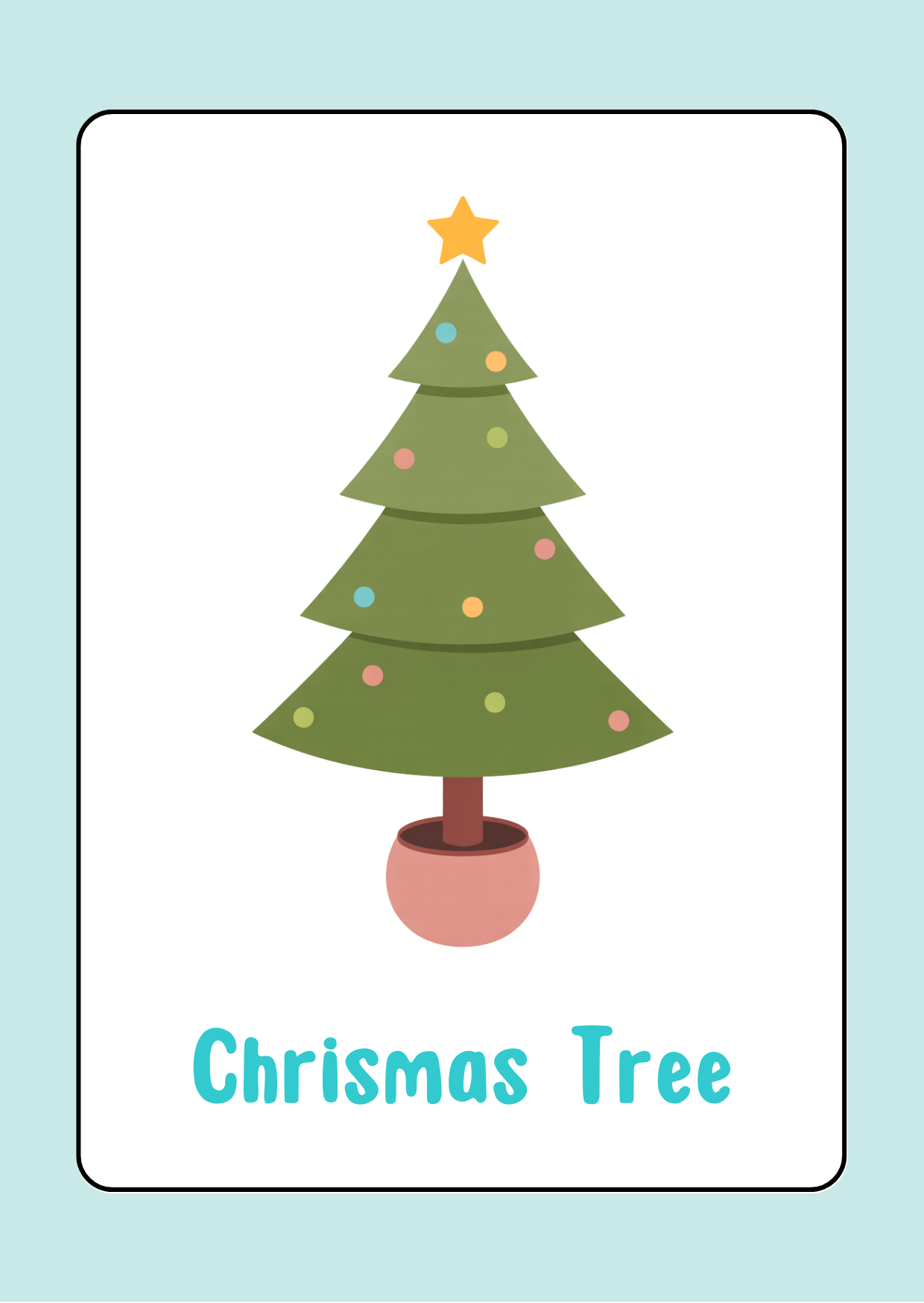 Flashcard Chrismas Tree